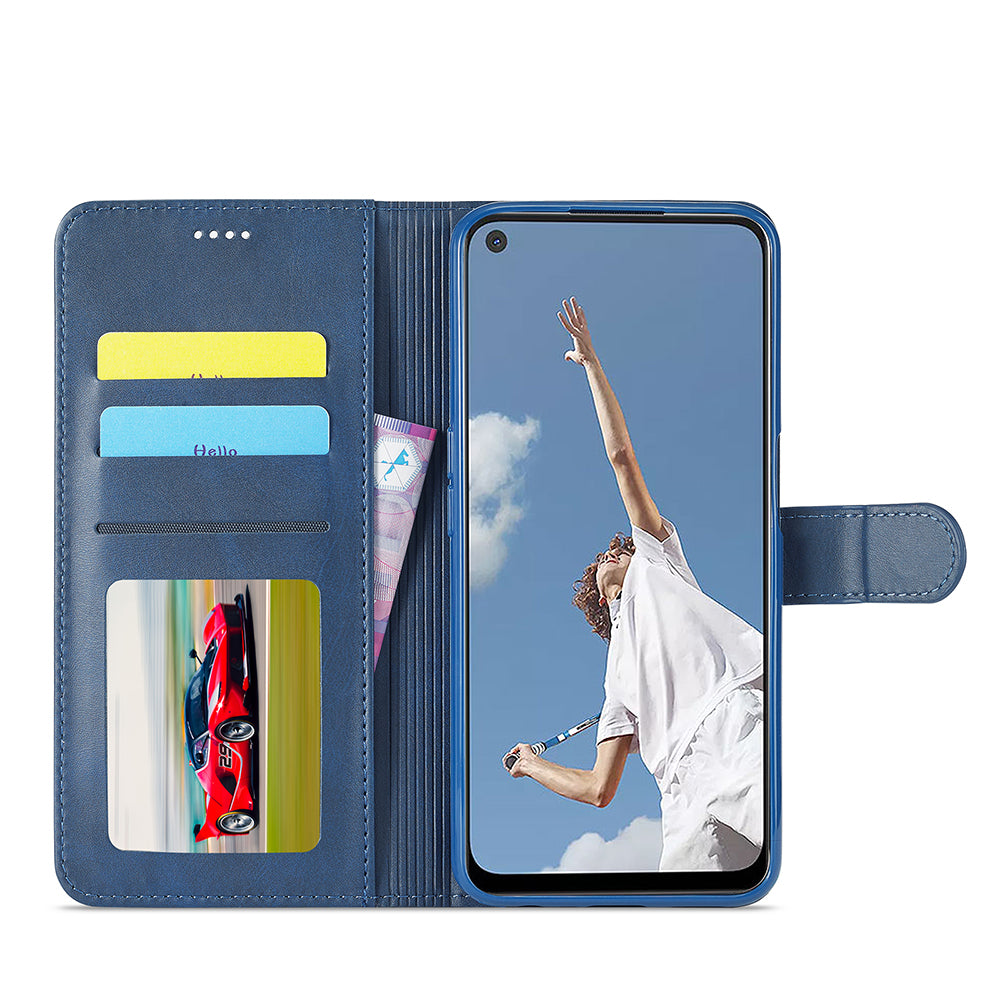 LC.IMEEKE Wallet Stand Design Leather Phone Protective Case Shell for Oppo Reno6 Pro 5G (MediaTek)