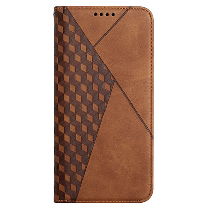 Skin-touch Feel Fall Prevention Geometric Pattern Auto-absorbed Leather Case with Stand Wallet for Oppo A54 5G/A74 5G/A93 5G