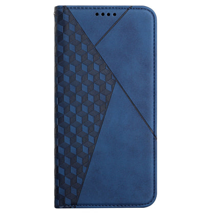 Skin-touch Feel Fall Prevention Geometric Pattern Auto-absorbed Leather Case with Stand Wallet for Oppo A54 5G/A74 5G/A93 5G