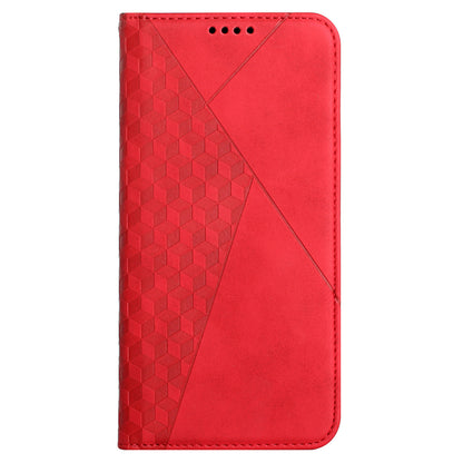 Skin-touch Feel Fall Prevention Geometric Pattern Auto-absorbed Leather Case with Stand Wallet for Oppo A54 5G/A74 5G/A93 5G