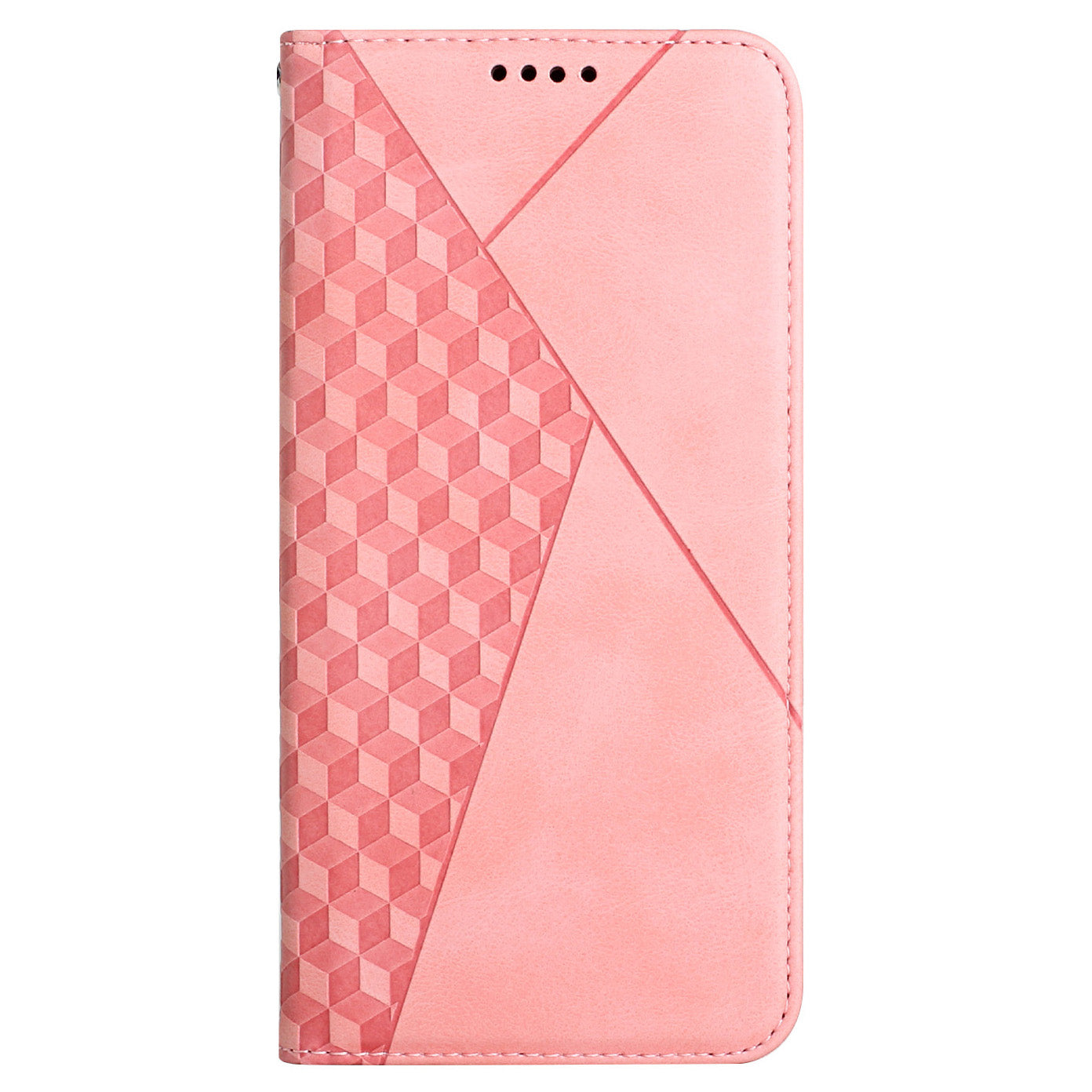 Skin-touch Feel Fall Prevention Geometric Pattern Auto-absorbed Leather Case with Stand Wallet for Oppo A54 5G/A74 5G/A93 5G