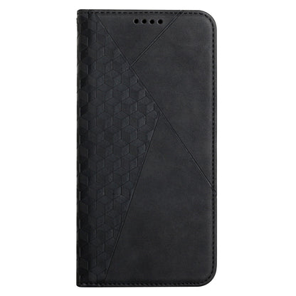 Skin-touch Feel Fall Prevention Geometric Pattern Auto-absorbed Leather Case with Stand Wallet for Oppo A54 5G/A74 5G/A93 5G