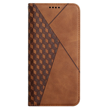 Geometric Pattern Skin-Touch Feeling Magnetic Absorption Wallet Leather Phone Case with Stand for Oppo A94 5G/A95 5G/F19 Pro+ 5G/Reno5 Z