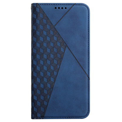 Geometric Pattern Skin-Touch Feeling Magnetic Absorption Wallet Leather Phone Case with Stand for Oppo A94 5G/A95 5G/F19 Pro+ 5G/Reno5 Z