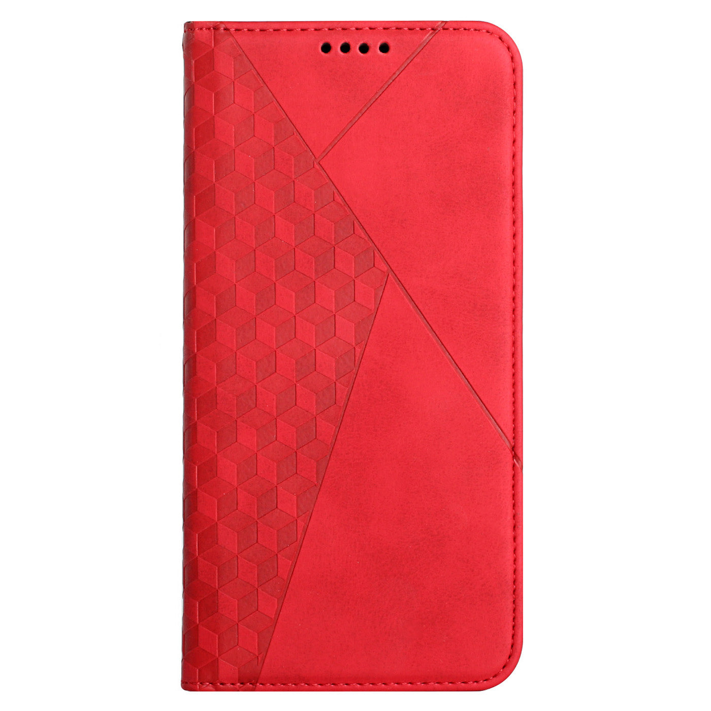 Geometric Pattern Skin-Touch Feeling Magnetic Absorption Wallet Leather Phone Case with Stand for Oppo A94 5G/A95 5G/F19 Pro+ 5G/Reno5 Z