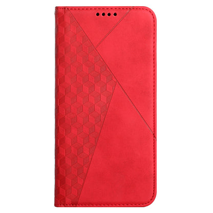 Geometric Pattern Skin-Touch Feeling Magnetic Absorption Wallet Leather Phone Case with Stand for Oppo A94 5G/A95 5G/F19 Pro+ 5G/Reno5 Z