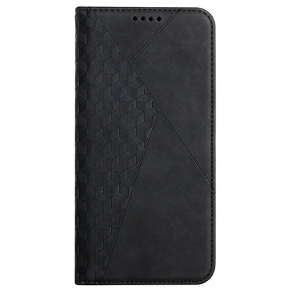 Geometric Pattern Skin-Touch Feeling Magnetic Absorption Wallet Leather Phone Case with Stand for Oppo A94 5G/A95 5G/F19 Pro+ 5G/Reno5 Z