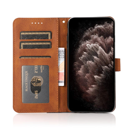 Anti-Fall Anti-Scratch Dual Color Wallet Leather Phone Case with Strap for Oppo A94 5G/A95 5G/F19 Pro+ 5G/Reno5 Z