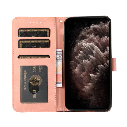 Anti-Fall Anti-Scratch Dual Color Wallet Leather Phone Case with Strap for Oppo A94 5G/A95 5G/F19 Pro+ 5G/Reno5 Z