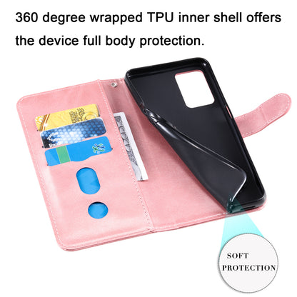 Full Protection Zipper Pocket Leather Case Mobile Phone Cover for Oppo A16/A16s/A54s/A55 5G/A54 4G