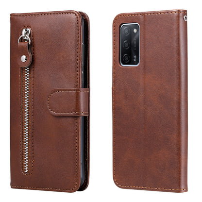 Full Protection Zipper Pocket Leather Case Mobile Phone Cover for Oppo A16/A16s/A54s/A55 5G/A54 4G