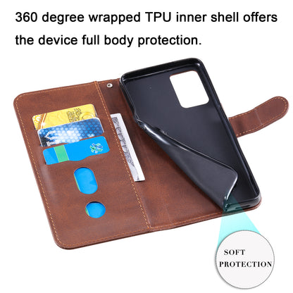 Full Protection Zipper Pocket Leather Case Mobile Phone Cover for Oppo A16/A16s/A54s/A55 5G/A54 4G