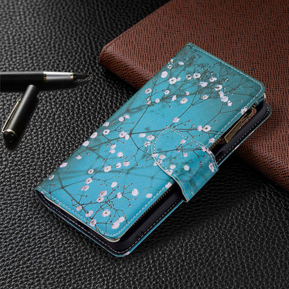 Pattern Printing PU Leather Wallet Shockproof Flip Cover Zipper Pocket Case with Stand and Strap for Oppo A16/A16s/A54s