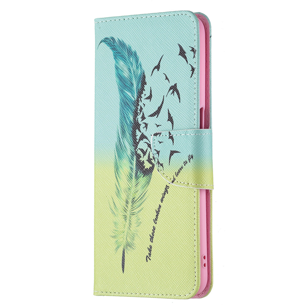 Pattern Printing Premium PU Leather Wallet Stand Flip Protective Cover with Magnetic Closure for Oppo A16/A16s/A54s