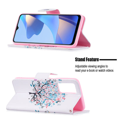 Pattern Printing Premium PU Leather Wallet Stand Flip Protective Cover with Magnetic Closure for Oppo A16/A16s/A54s