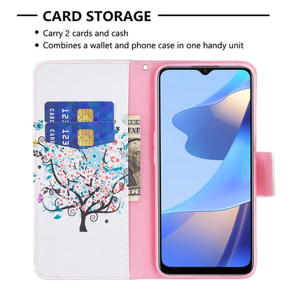 Pattern Printing Premium PU Leather Wallet Stand Flip Protective Cover with Magnetic Closure for Oppo A16/A16s/A54s