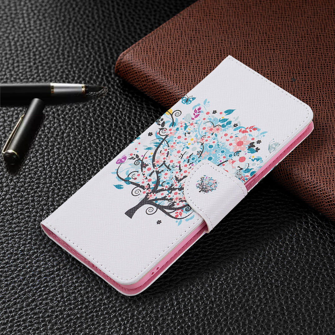 Pattern Printing Premium PU Leather Wallet Stand Flip Protective Cover with Magnetic Closure for Oppo A16/A16s/A54s