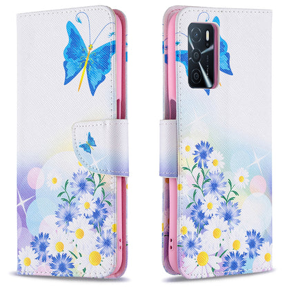 Pattern Printing Premium PU Leather Wallet Stand Flip Protective Cover with Magnetic Closure for Oppo A16/A16s/A54s