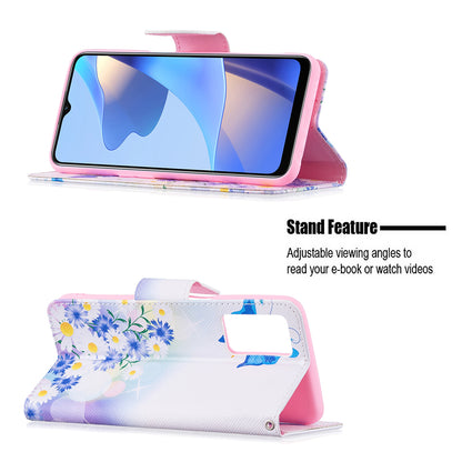 Pattern Printing Premium PU Leather Wallet Stand Flip Protective Cover with Magnetic Closure for Oppo A16/A16s/A54s