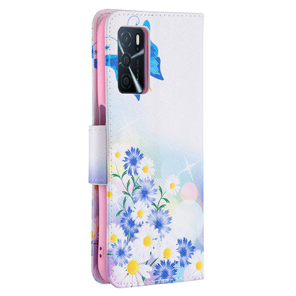 Pattern Printing Premium PU Leather Wallet Stand Flip Protective Cover with Magnetic Closure for Oppo A16/A16s/A54s