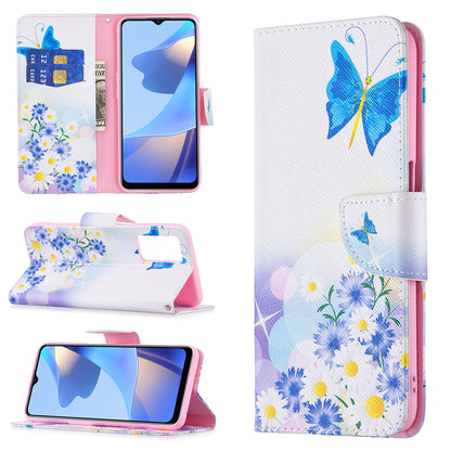 Pattern Printing Premium PU Leather Wallet Stand Flip Protective Cover with Magnetic Closure for Oppo A16/A16s/A54s