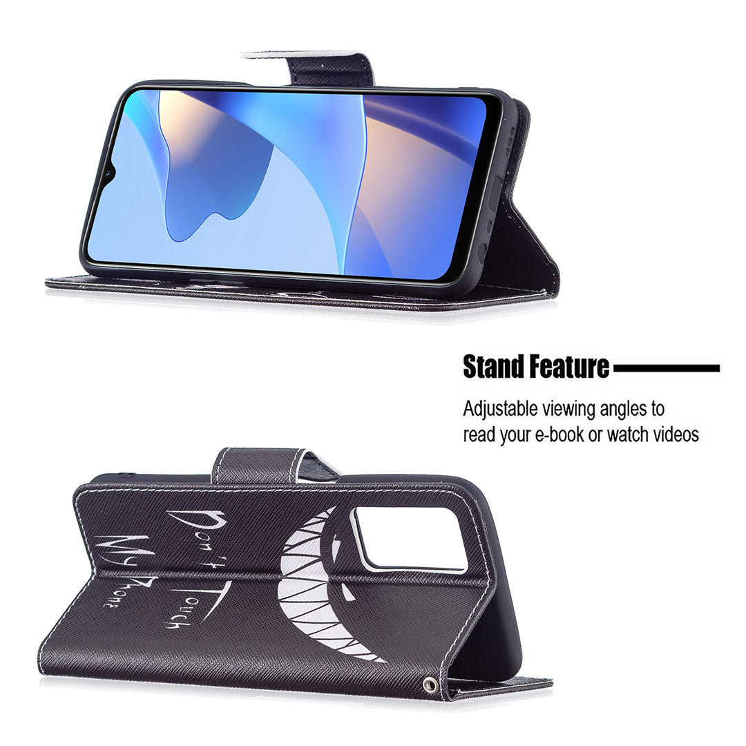 Pattern Printing Premium PU Leather Wallet Stand Flip Protective Cover with Magnetic Closure for Oppo A16/A16s/A54s