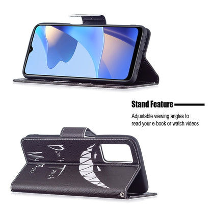 Pattern Printing Premium PU Leather Wallet Stand Flip Protective Cover with Magnetic Closure for Oppo A16/A16s/A54s