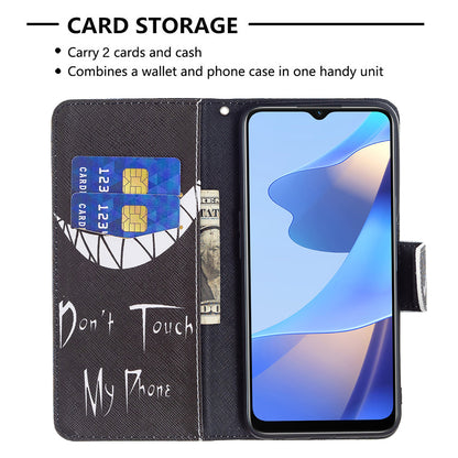 Pattern Printing Premium PU Leather Wallet Stand Flip Protective Cover with Magnetic Closure for Oppo A16/A16s/A54s