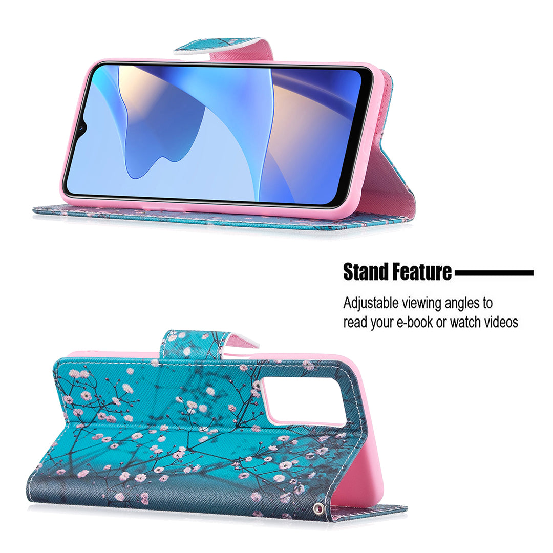 Pattern Printing Premium PU Leather Wallet Stand Flip Protective Cover with Magnetic Closure for Oppo A16/A16s/A54s