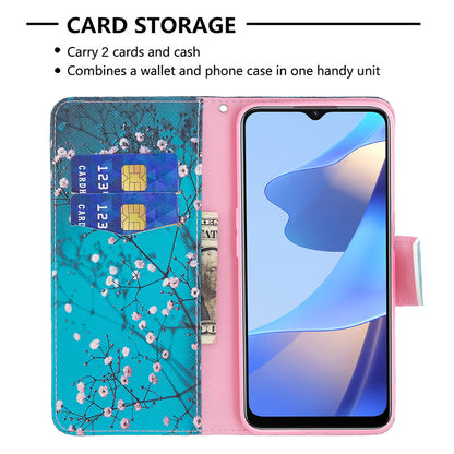 Pattern Printing Premium PU Leather Wallet Stand Flip Protective Cover with Magnetic Closure for Oppo A16/A16s/A54s