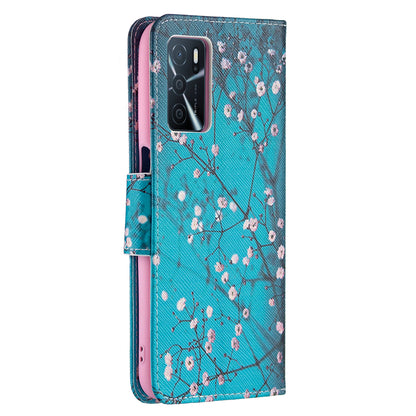 Pattern Printing Premium PU Leather Wallet Stand Flip Protective Cover with Magnetic Closure for Oppo A16/A16s/A54s