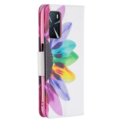 Pattern Printing Premium PU Leather Wallet Stand Flip Protective Cover with Magnetic Closure for Oppo A16/A16s/A54s