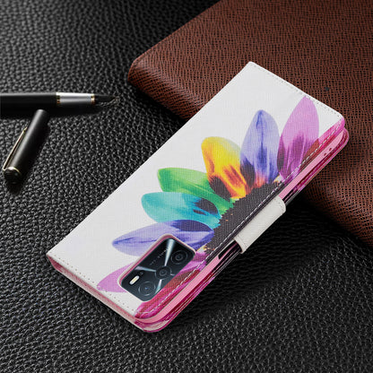 Pattern Printing Premium PU Leather Wallet Stand Flip Protective Cover with Magnetic Closure for Oppo A16/A16s/A54s