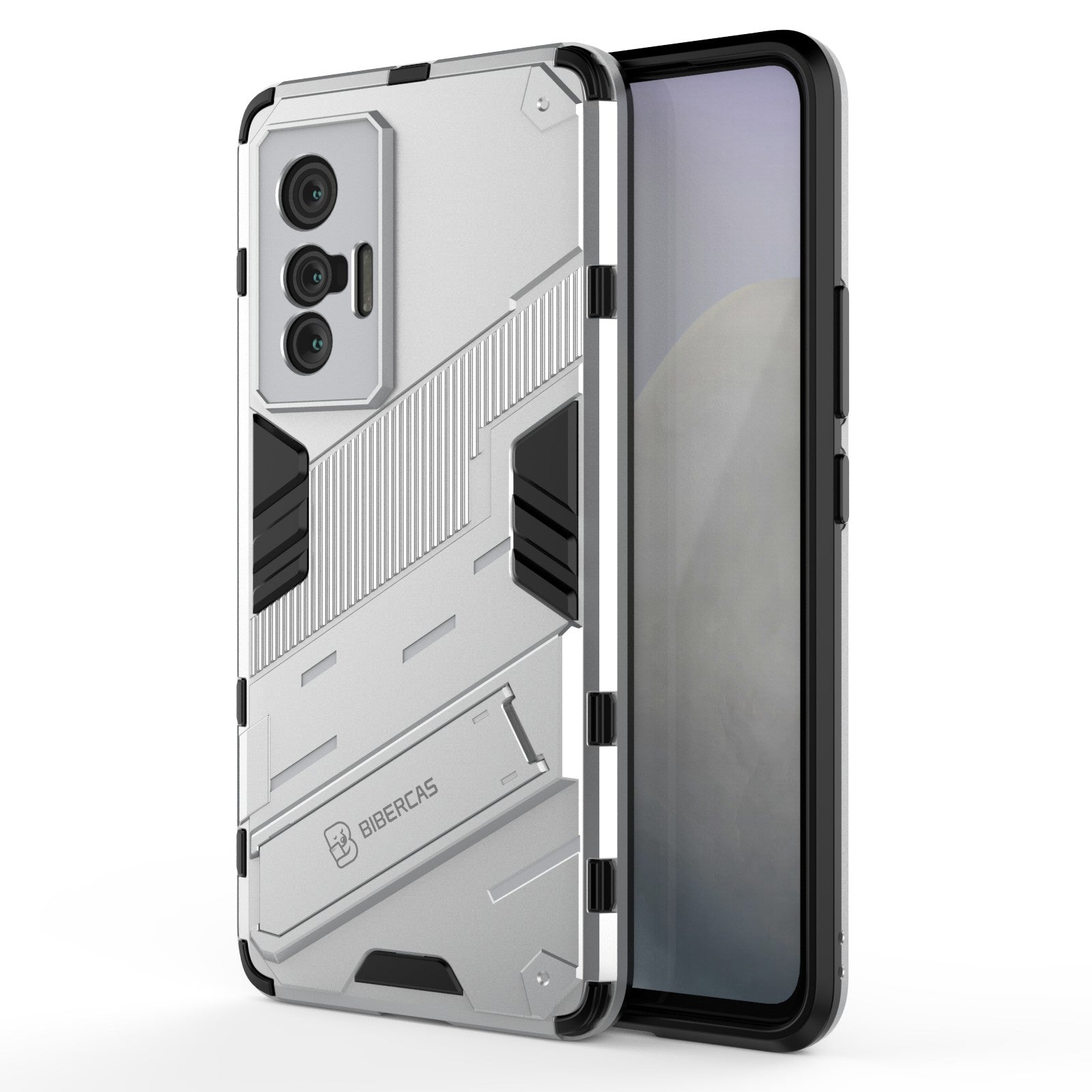 Shock Absorption Tough PC + Soft TPU Cushion  Protective Case with Built-in Kickstand for vivo X70