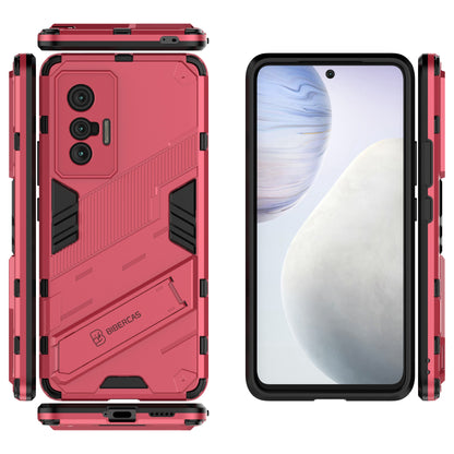 Shock Absorption Tough PC + Soft TPU Cushion  Protective Case with Built-in Kickstand for vivo X70