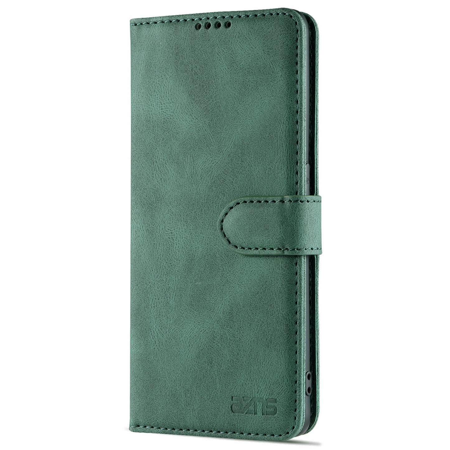 AZNS Fully-Wrapped Soft TPU Inner Shell + Leather Phone Cover Case for Oppo Reno6 5G