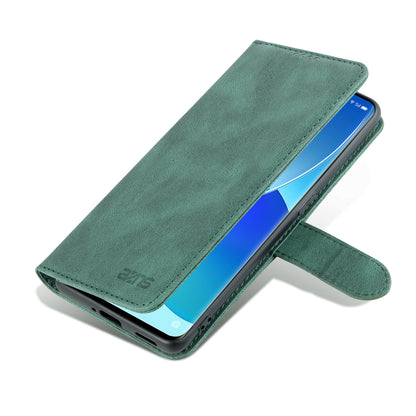 AZNS Fully-Wrapped Soft TPU Inner Shell + Leather Phone Cover Case for Oppo Reno6 5G