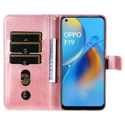 Fashionable Flip Phone Case Zipper Pocket Design Wallet PU Leather Phone Cover for Oppo F19 / A74 4G