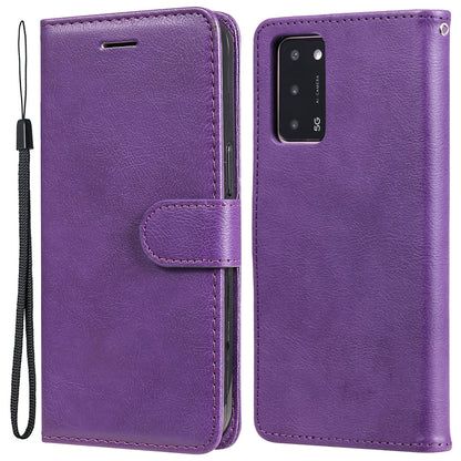 KT Leather Series-2 Shockproof Folio Flip PU Leather Wallet Case with Stand and Strap for Oppo A55 5G / A54 4G / A16 4G / Realme V11 5G