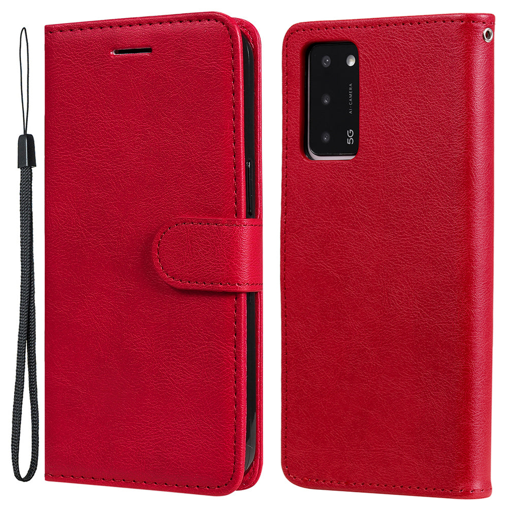 KT Leather Series-2 Shockproof Folio Flip PU Leather Wallet Case with Stand and Strap for Oppo A55 5G / A54 4G / A16 4G / Realme V11 5G