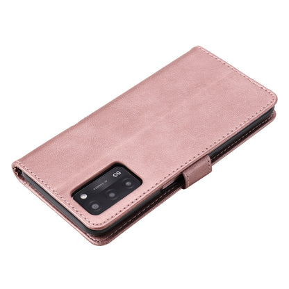 KT Leather Series-2 Shockproof Folio Flip PU Leather Wallet Case with Stand and Strap for Oppo A55 5G / A54 4G / A16 4G / Realme V11 5G