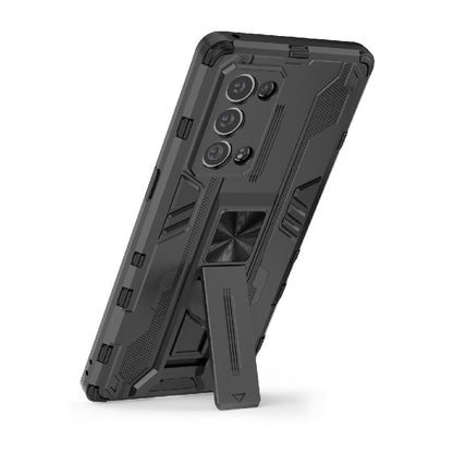 Kickstand Design Hard PC Back + Soft TPU Bumper Bumper Drop Proof Protective Case for Oppo Reno6 Pro+ 5G