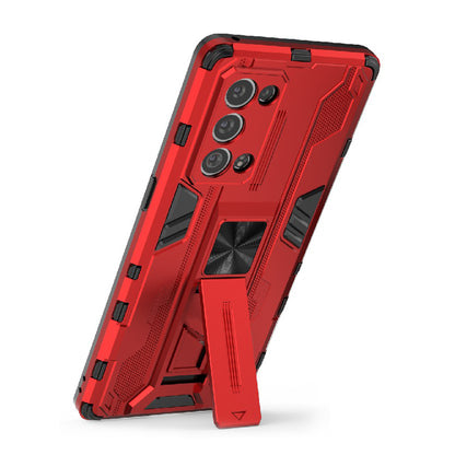 Kickstand Design Hard PC Back + Soft TPU Bumper Bumper Drop Proof Protective Case for Oppo Reno6 Pro+ 5G