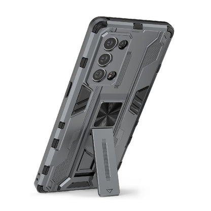 Kickstand Design Hard PC Back + Soft TPU Bumper Bumper Drop Proof Protective Case for Oppo Reno6 Pro+ 5G