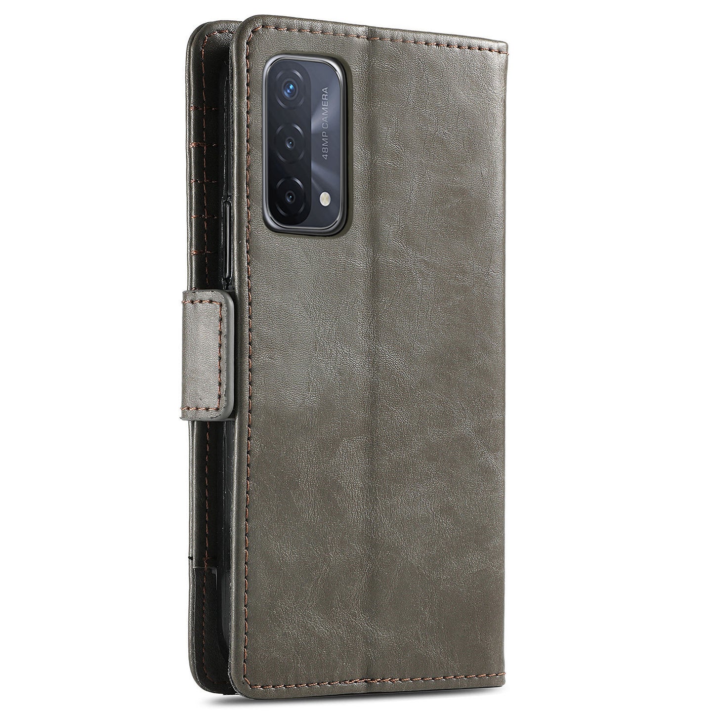 CASENEO 002 Series Business Style Folio Flip Dual Magnetic Clasp Splicing Leather Mobile Phone Case for OPPO A54 5G/A74 5G/A93 5G