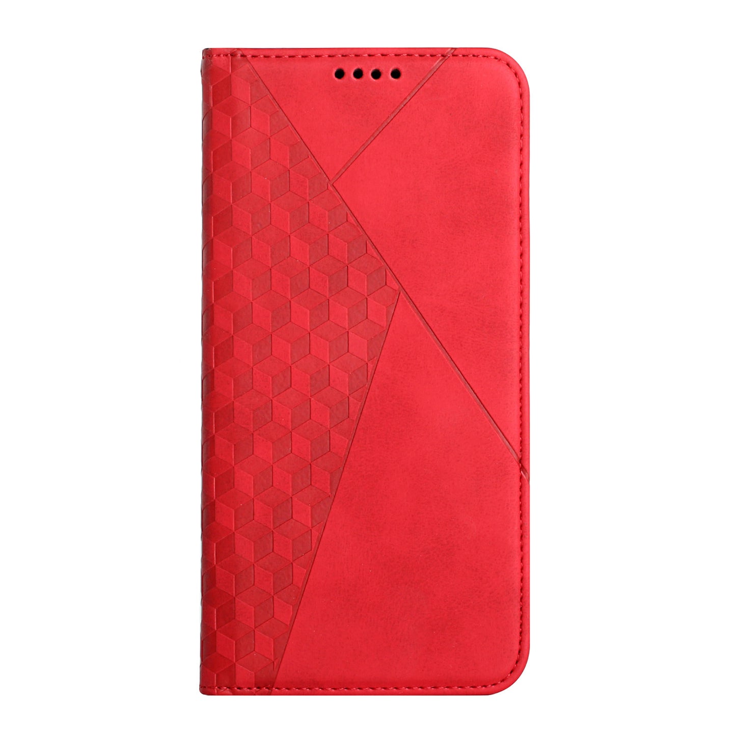 Rhombus Pattern Skin-touch Feel Magnetic Absorption Leather Protective Phone Cover Case for Oppo A16/A16s/A54s/A55 5G/A53s 5G