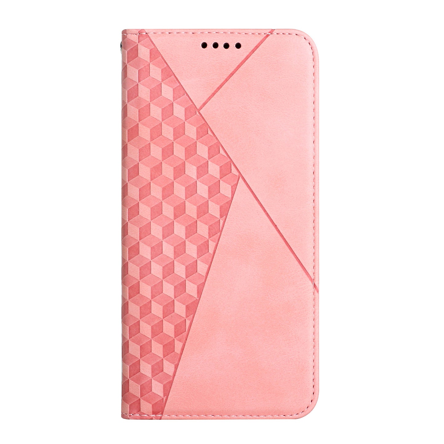 Rhombus Pattern Skin-touch Feel Magnetic Absorption Leather Protective Phone Cover Case for Oppo A16/A16s/A54s/A55 5G/A53s 5G