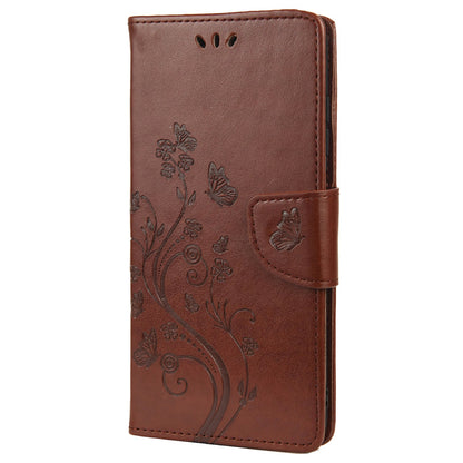 Butterfly Flower Imprinted Leather Wallet Stand Full Protection Phone Case Cover with Lanyard for Oppo Reno6 5G