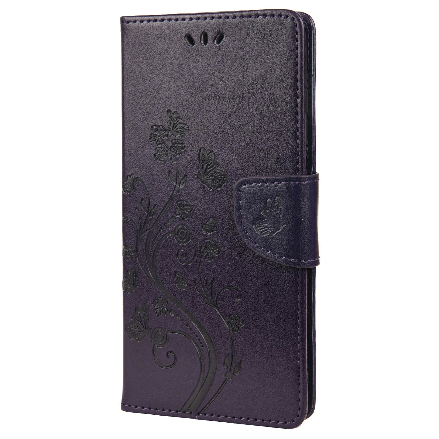 Butterfly Flower Imprinted Leather Wallet Stand Full Protection Phone Case Cover with Lanyard for Oppo Reno6 5G