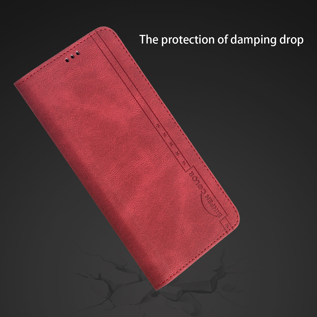 BINFEN COLOR Stylish RFID Blocking Design Anti-drop PU Leather Phone Case Wear-resistant Stand Cover for Oppo A94 5G/F19 Pro+ 5G/Reno5 Z